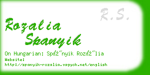 rozalia spanyik business card